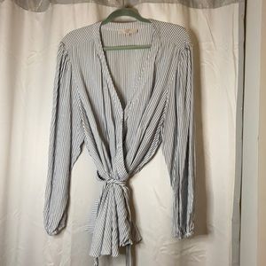 Loft plus size wrap shirt